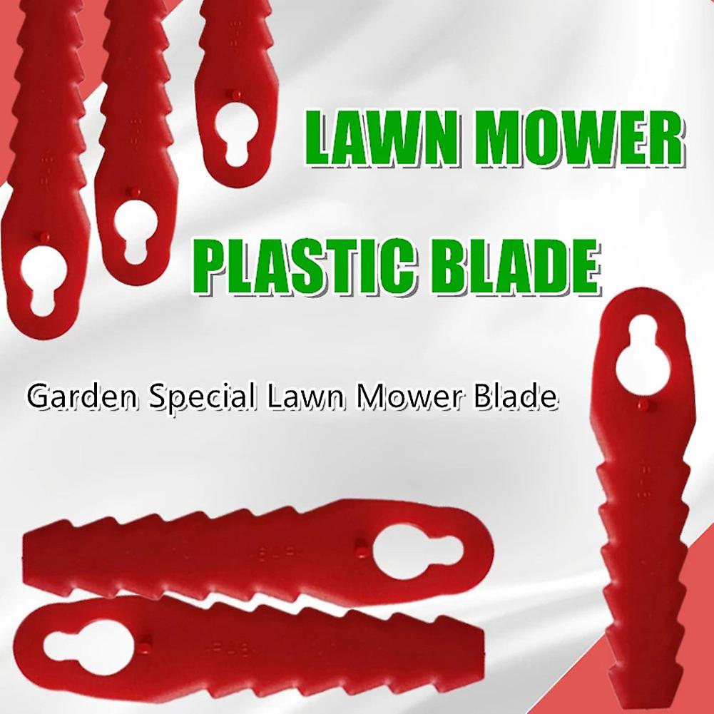 60pcs 85mm Plastic Lawnmower Cutting Blade Set For Strimmer Trimmer Garden Lawn Mower Replacement Accessories 10mm*5mm