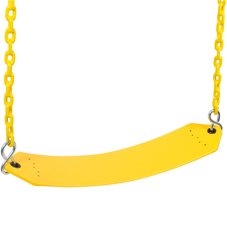 Swing Set Stuff Inc. Residential Belt Seat with 8.5 Ft. Coated Chain (Yellow)