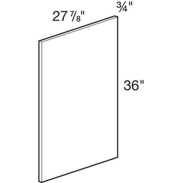 WeatherStrong Miami 0.625 in. W x 27.875 in. D x 36 in. H Sapphire Blue Matte Flat Stock Assembled Base Kitchen Cabinet Outdoor End DCBEP27-SB