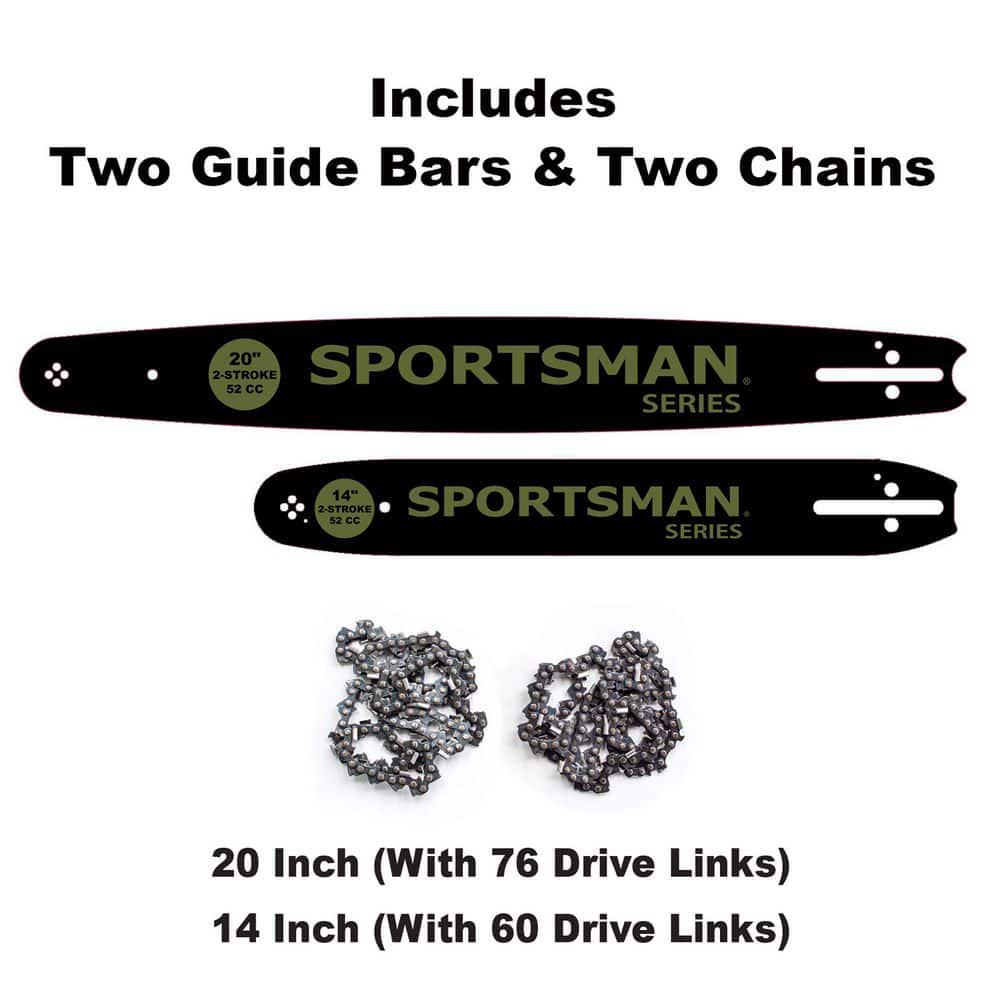 Sportsman 2in1 20 in and 14 in 52cc Gas Chainsaw Combo