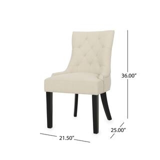 Noble House Hayden Beige Upholstered Dining Chairs (Set of 4) 82898