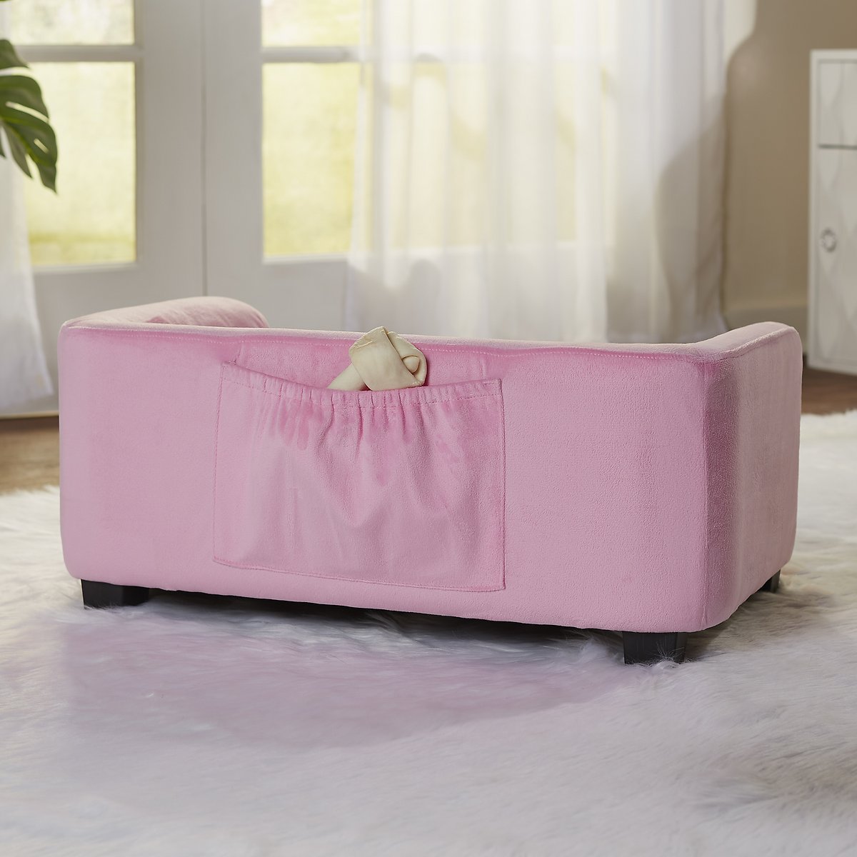 Enchanted Home Pet Surrey Cat and Dog Sofa Bed， Small (Pink)