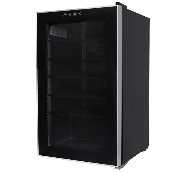 24 Bottle Wine Cooler， Freestanding Constant temperature Wine Refrigerator for Home Bar， Small Kitchen， Apartment， RV