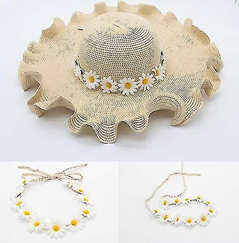 3pcs Daisy Flower Headband Stylish Sunflower Crown Bridal Wedding Hair Wreath Festival Bohemia Headp