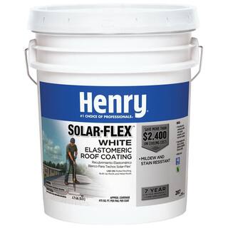 Henry 287 Solar-Flex White Acrylic Reflective Elastomeric Roof Coating 4.75 gal. HE287SF871