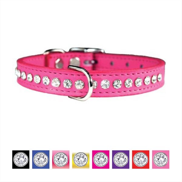 OmniPet Signature Leather Crystal Dog Collar