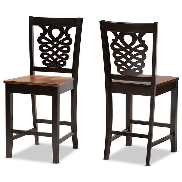 Gervais Modern and Contemporary Transitional 2-Piece Counter Stool Set