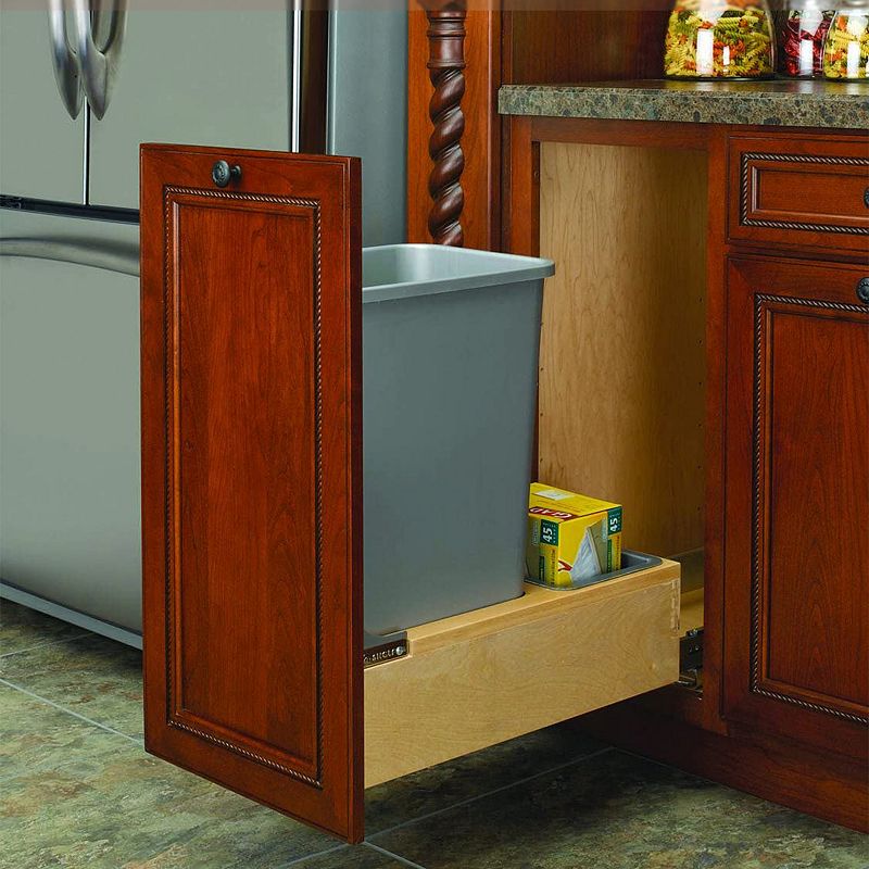 Rev-a-shelf Pull Out Trash Can 50 Qt W/soft-close Soft-open， 4wcbm-1550dm-1