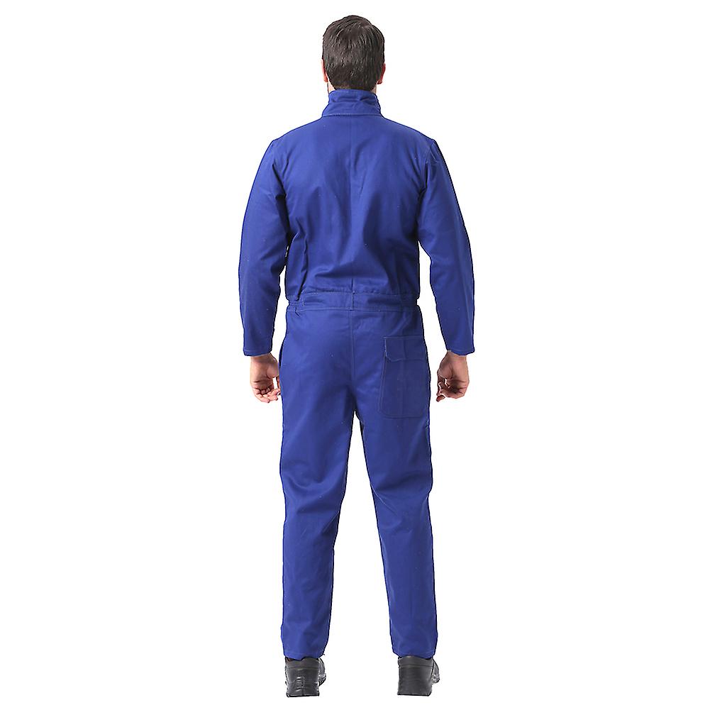 Fireproof Retardant Welding Protective Clothing One-piece Suit Safety Welder Work Protection Bluel