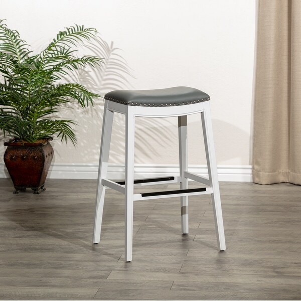 DTY Indoor Living Durango Leather Saddle Stool