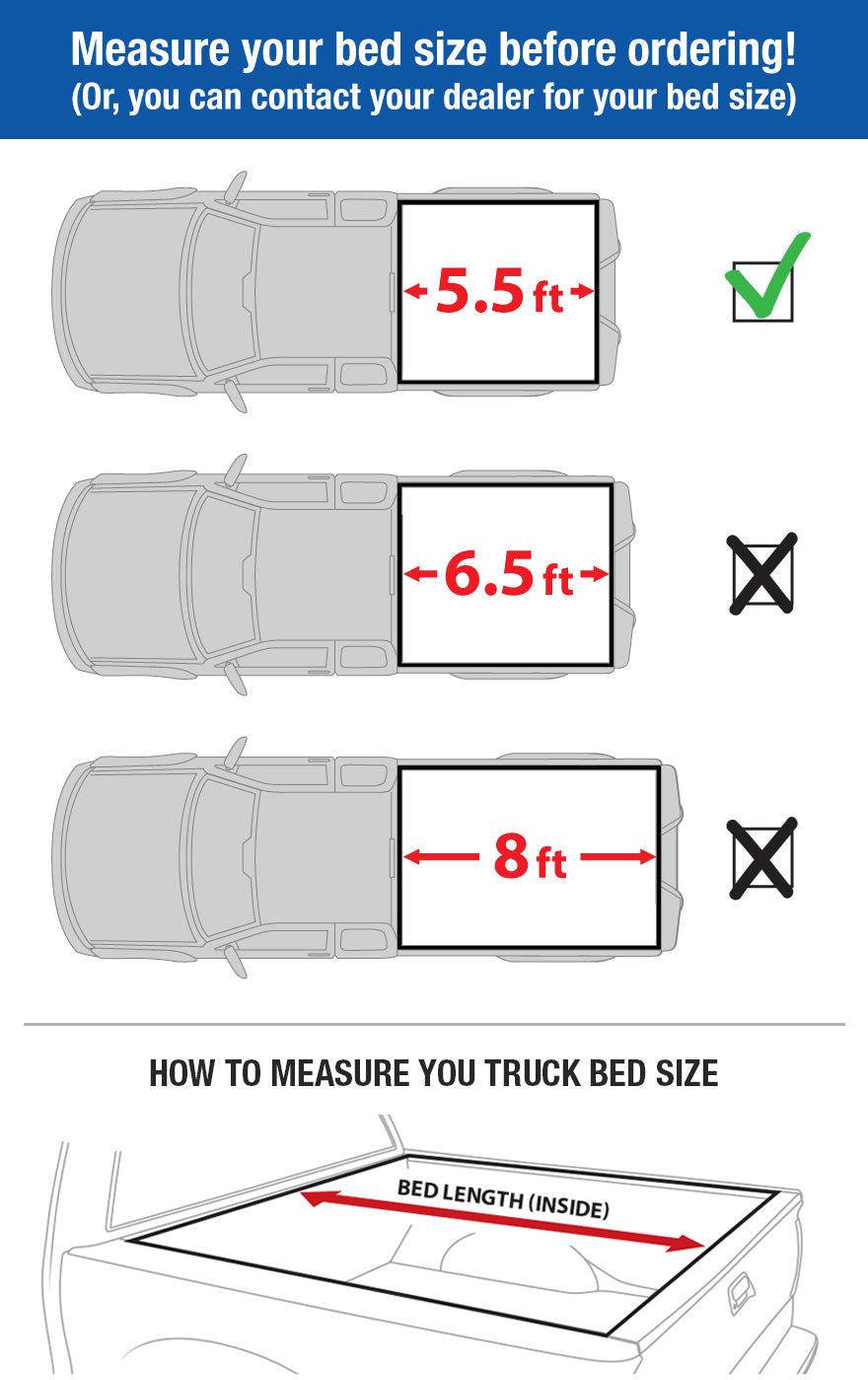 Tyger Auto T3 Soft Tri-fold Truck Bed Tonneau Cover Compatible with 2022-2023 Toyota Tundra | 5.5' Bed | TG-BC3T1062 | Vinyl