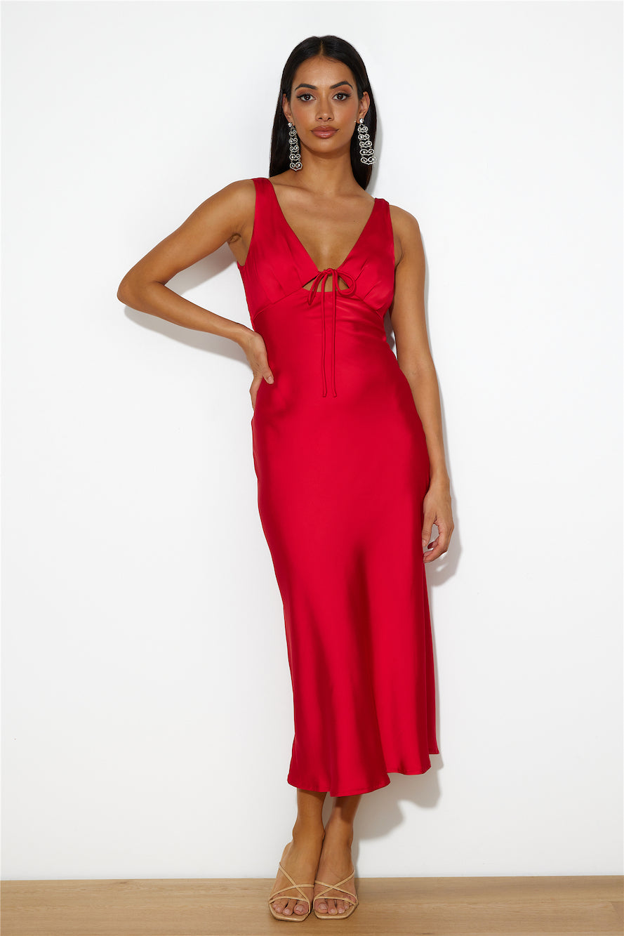 Love To Amaze Midi Dress Red