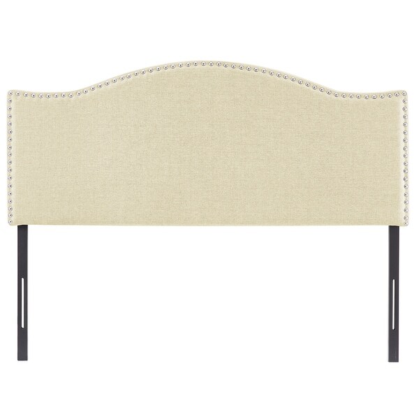 Catalina Upholstered Headboard with Nailhead Trim， Height Adjustable Headboard， Modern Head Board， Fabric Headboard - - 36193654