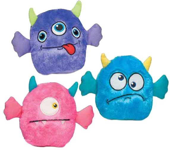 Zanies Rock Monster Squeaky Plush Dog Toy