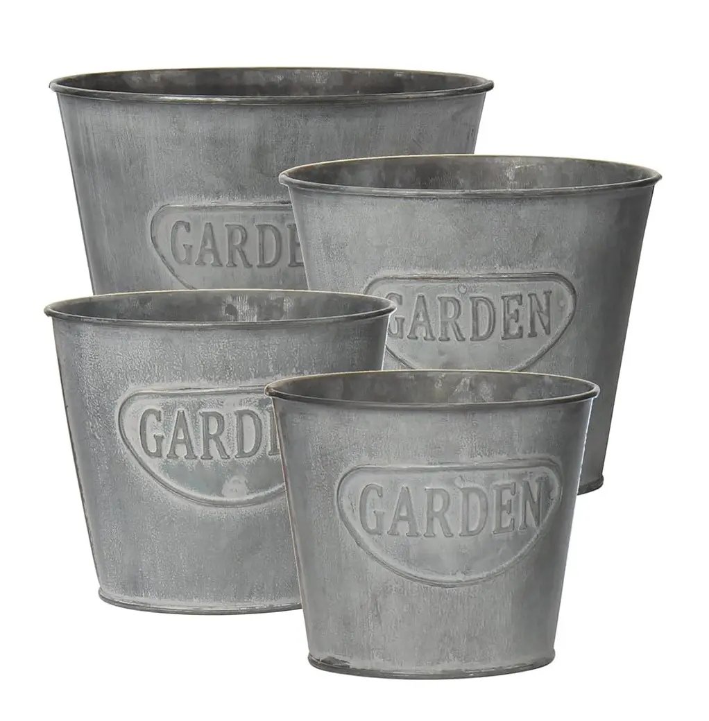 Low Price Best Quality Galvanized Round bucket Planter for garden and indoor use metal Galvanized Planter At Affordable Prices