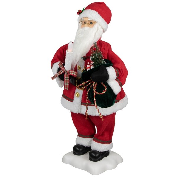 24 Inch Animated Santa Claus Lighted Candle Musical Christmas Figure