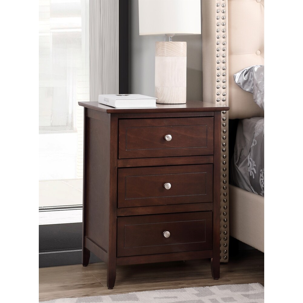 Daniel 3 Drawer Nightstand (25 in. H x 15 in. W x 19 in. D)