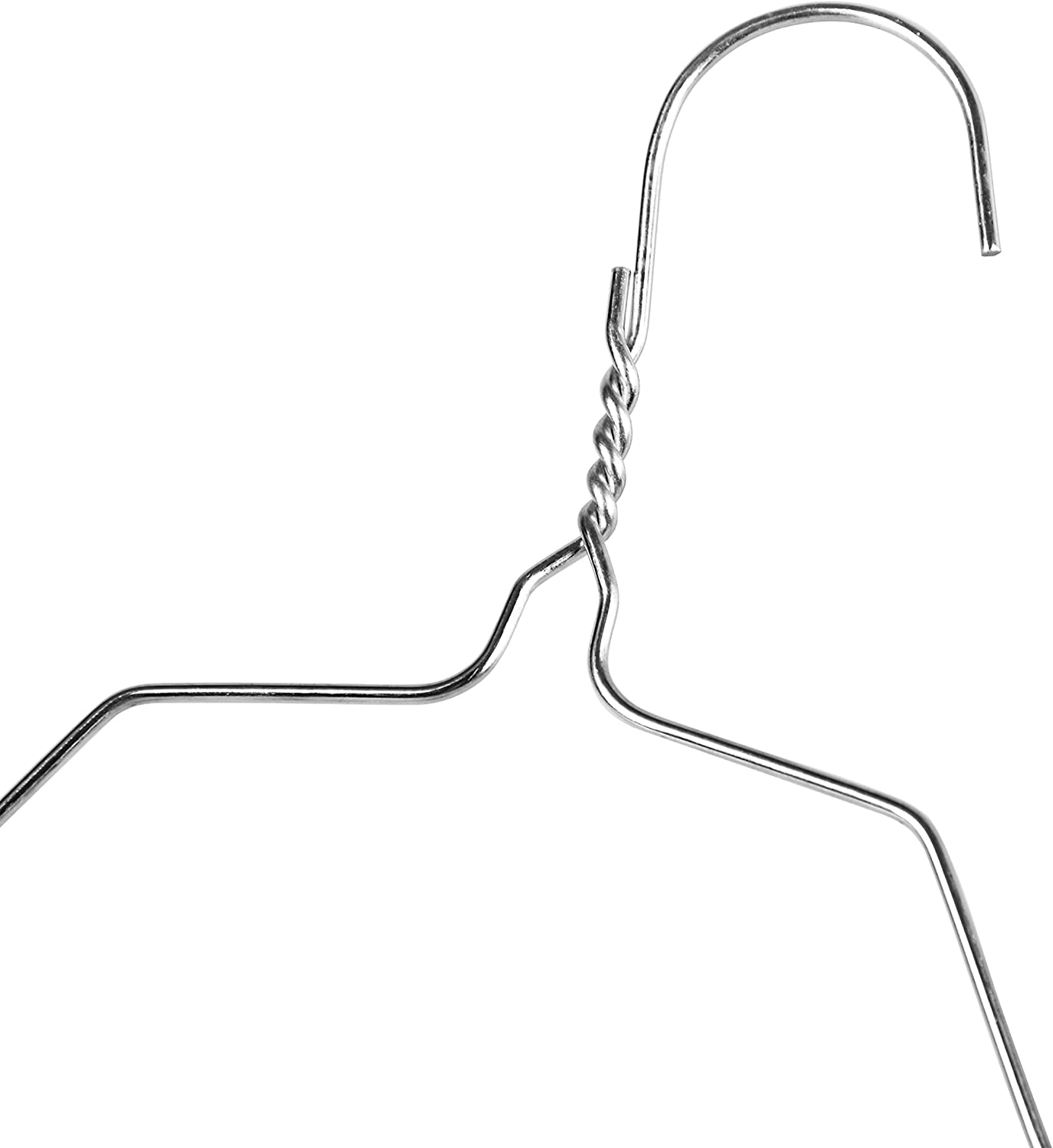 EMART Wire Hangers 100 Pack, Metal Wire Clothes Hanger Bulk for Coats, Space Saving Metal Hangers Non Slip 16 Inch 12 Gauge Ultra Thin， for Standard Size Suits, Shirts, Pants, Skirts