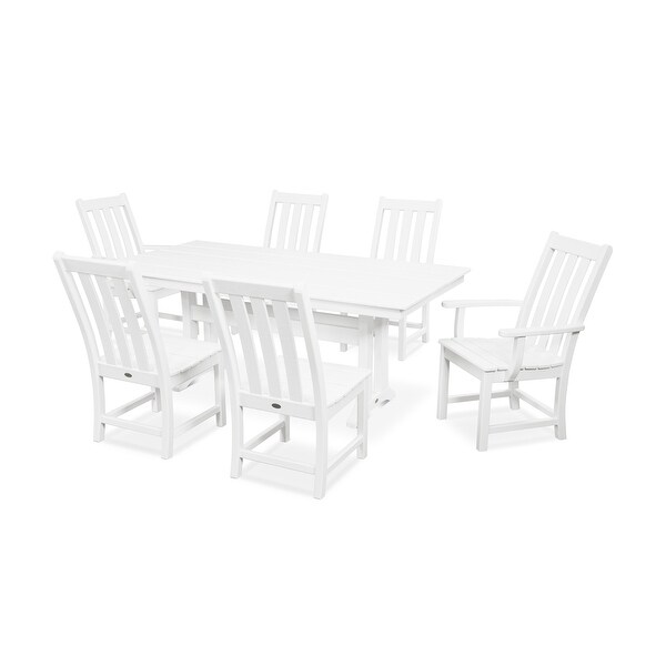 POLYWOOD Vineyard 7piece Farmhouse Outdoor Dining Set