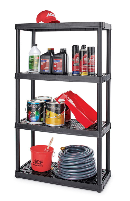 SHELF 4PLST MED DUTY BLK