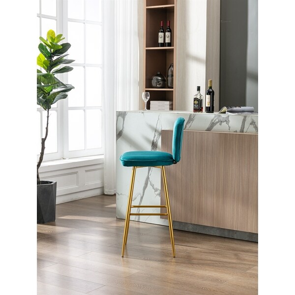 Armless Bar Stools with Back and Footrest for Home Kitchen Bar