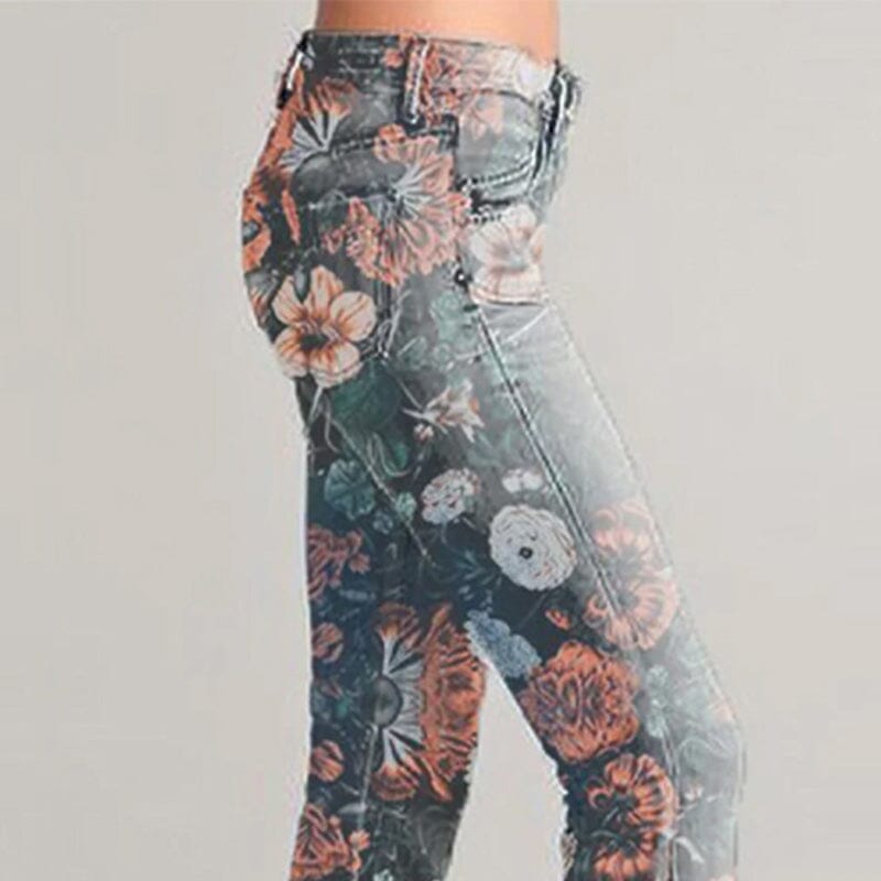 Women's Stylish Floral Print Flared Pants