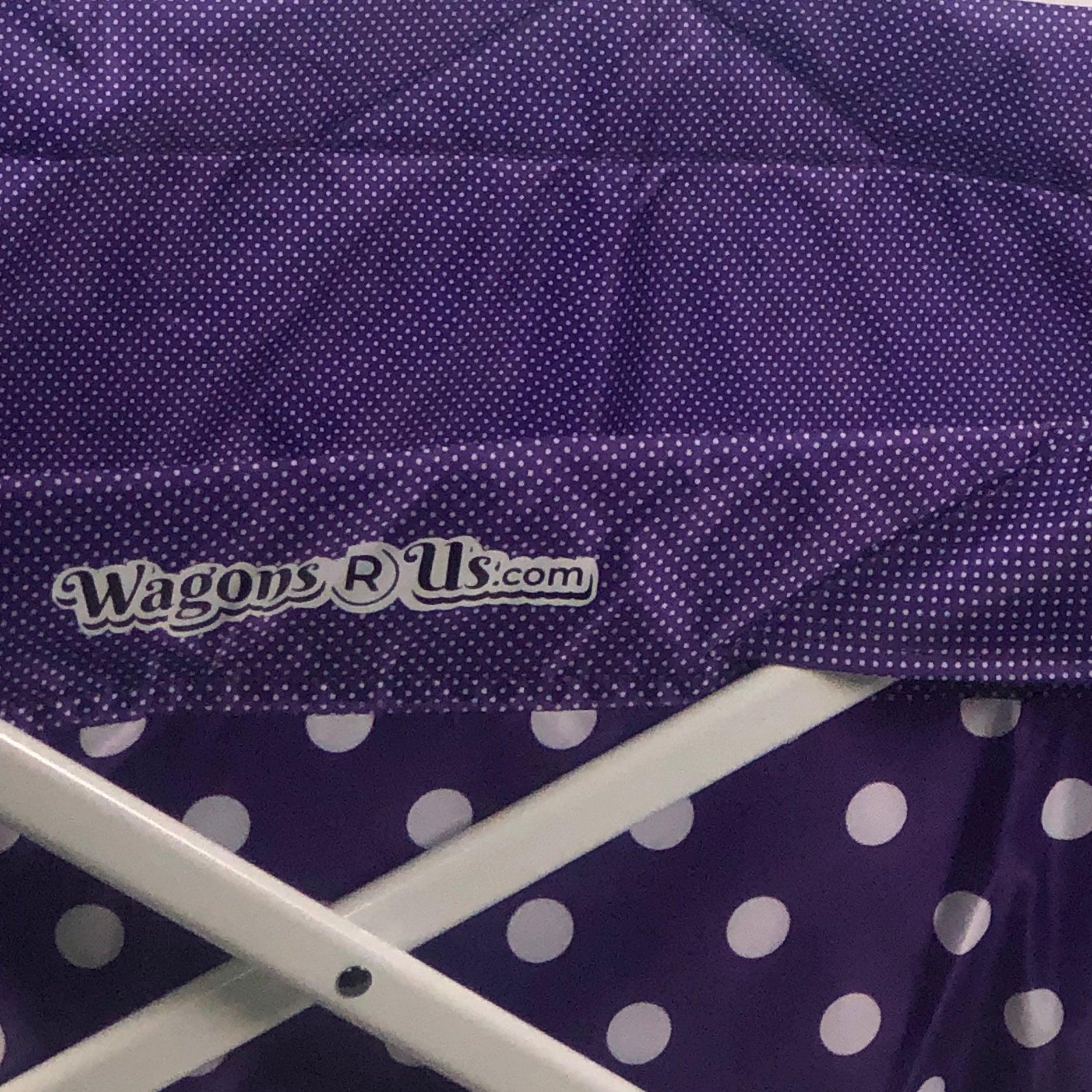 Wagonsrus Folding Utility Wagon | for All Ages| Purple Polka