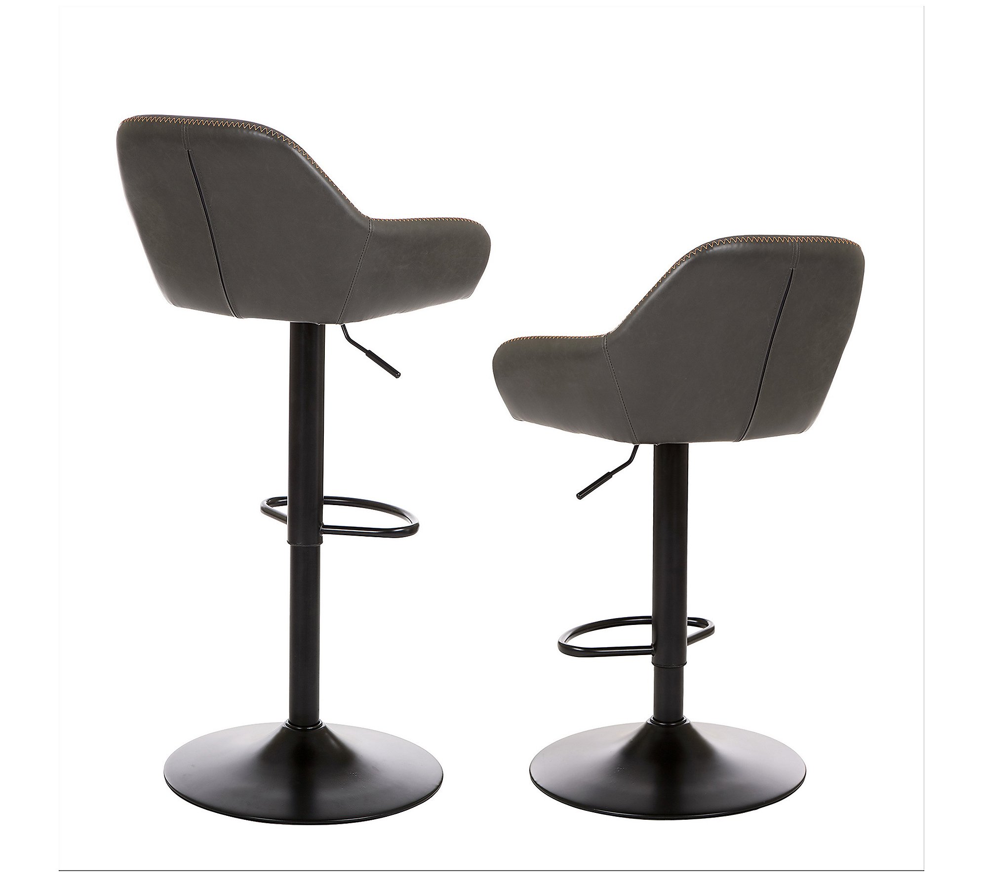 Glitzhome Set of 2 Adjustable Height Swivel BarStools