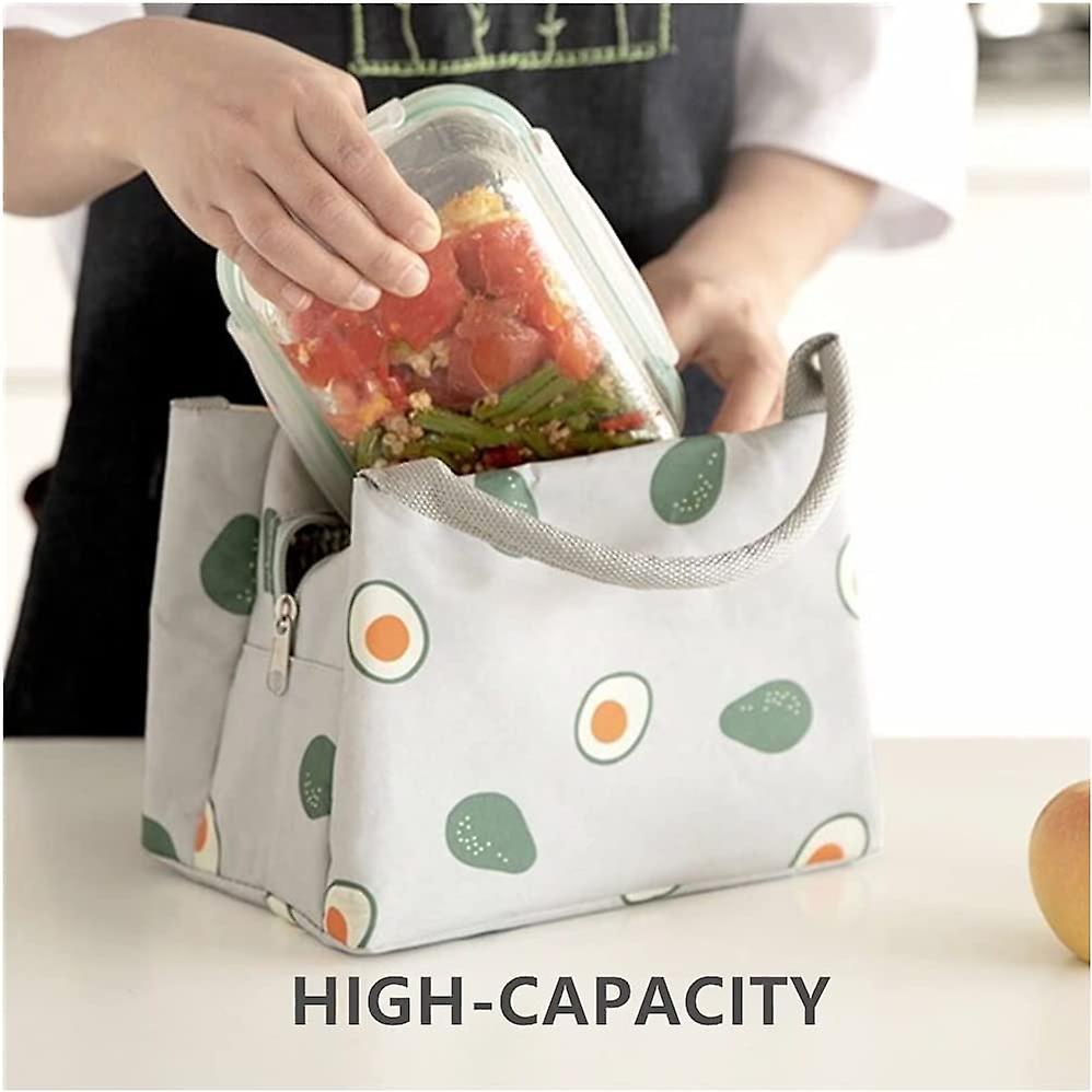 Insulated Lunch Bag For Women And Men，，reusable Meal Prep Lunch Box For Work，adult Portable Tote Lunchbox With Comfortable Handle Belt，blue