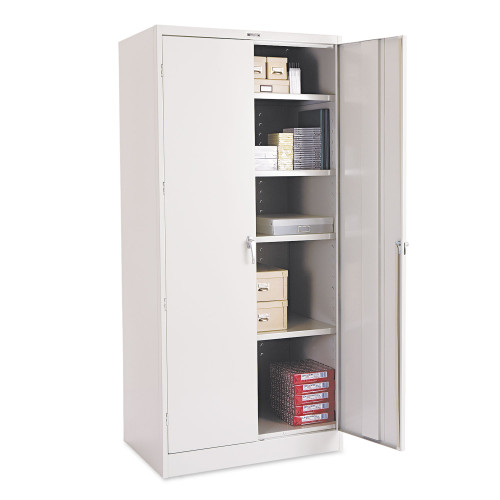 Tennsco 78 High Deluxe Cabinet， 36w x 24d x 78h， Light Gray (2470LGY)