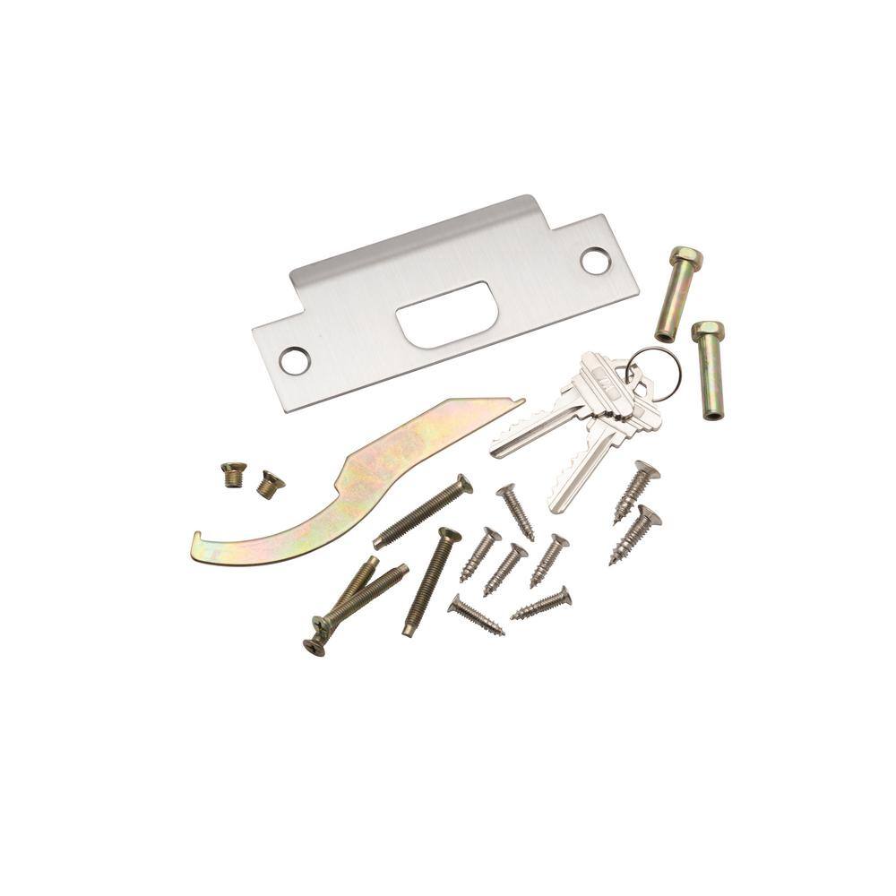 Global Door Controls GLC Series Brushed Chrome Grade 3 CommercialResidential Storeroom Door Handle with Lock GLC-5180L-626