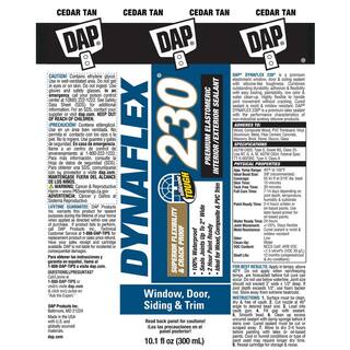 DAP Dynaflex 230 10.1 oz. Tan Premium ExteriorInterior Window Door and Trim Sealant (12-Pack) 7079818412