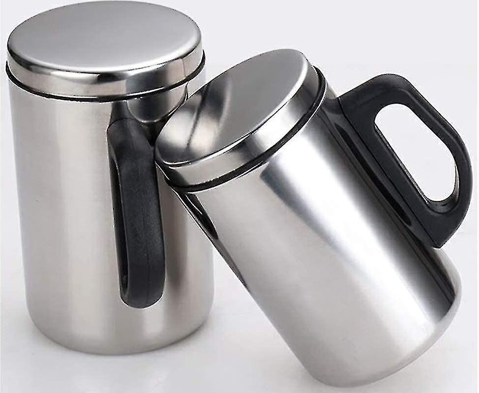 Stainless Steel Double-layer Thermos Mug， Office Mug With Handle， Coffee Cup