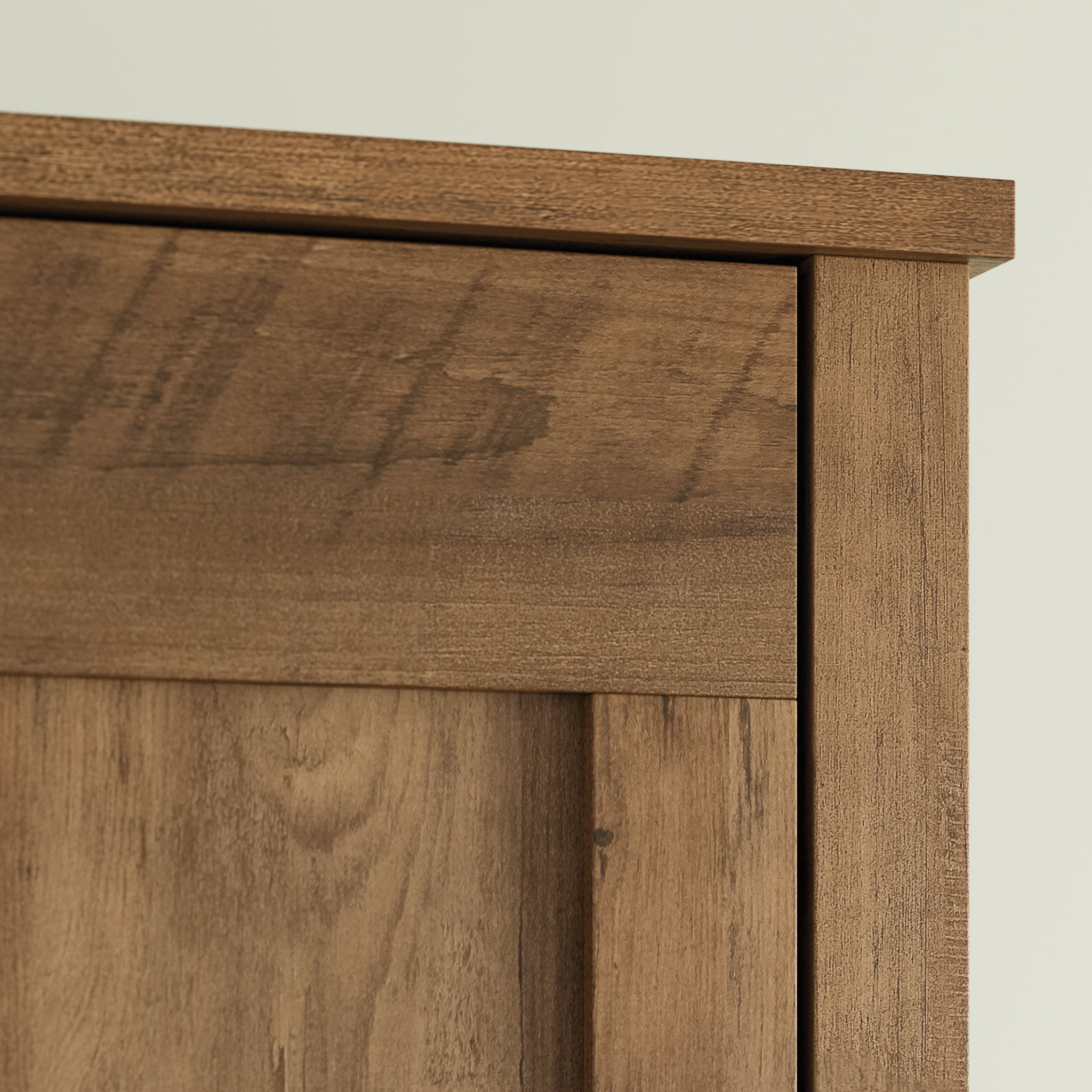 Sauder Two-Door Storage Cabinet， Rural Pine Finish