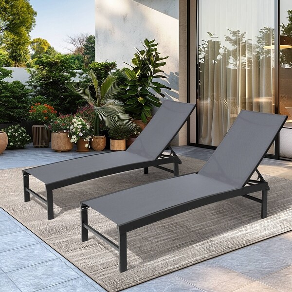 Pellebant Outdoor Patio Adjustable Chaise Lounge Chairs