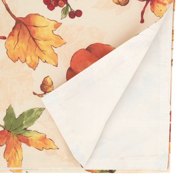 Saro Lifestyle Fall Pumpkin Design Dining Table Runner