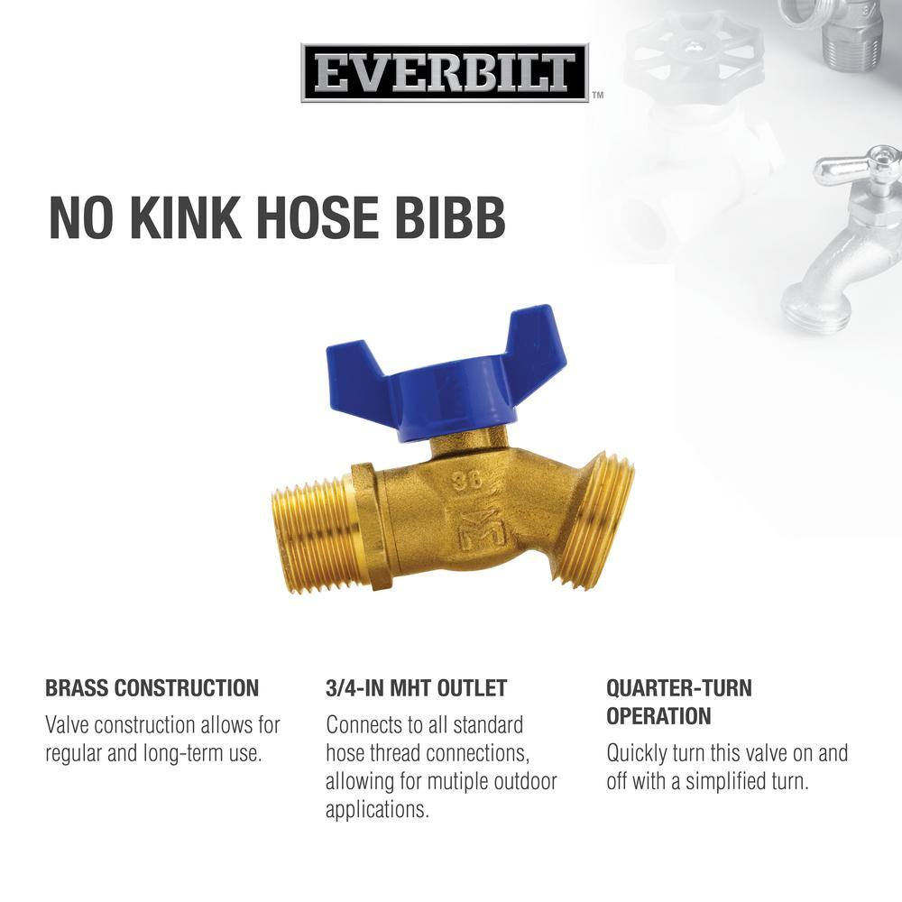 Everbilt 12 in. Brass MIP Hose Bibb Valve 102-353EB