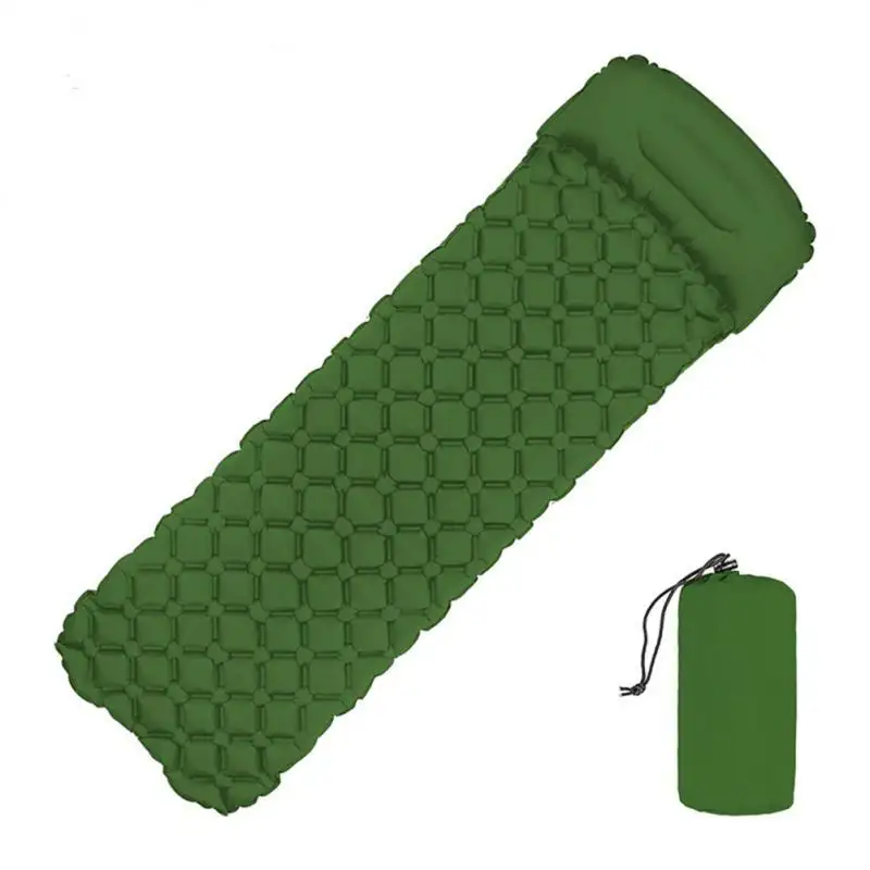 Single outdoor sleeping picnic mouth folding pillow inflatable waterproof air mattress cushion camping mat