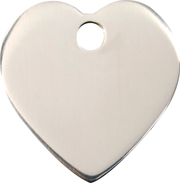 Red Dingo Heart Personalized Silver Stainless Steel Dog and Cat ID Tag