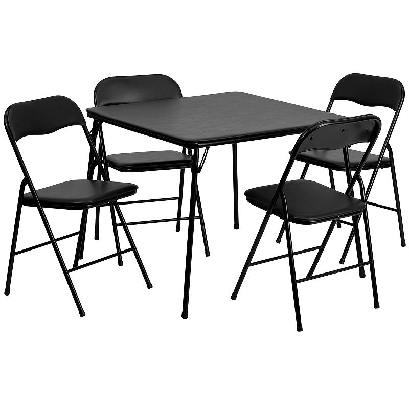 Flash Furniture Folding Card Table and Chair 5-piece Set