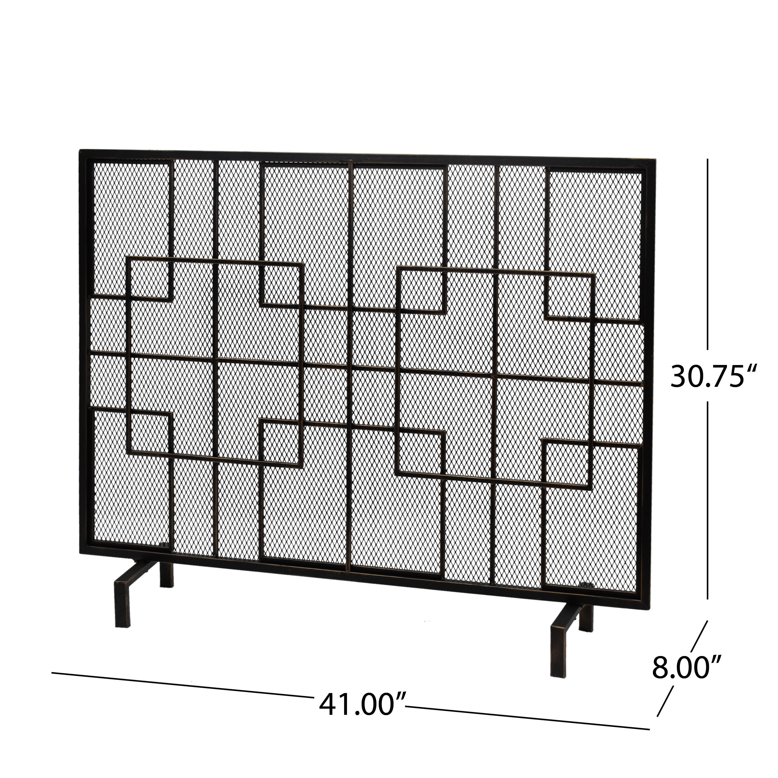 Dorothy Modern Single PanelIron Firescreen