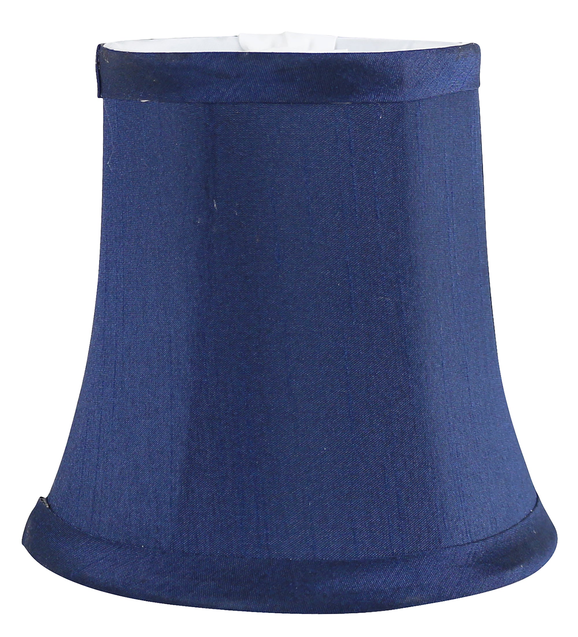 Meriville Set of 6 Blue Faux Silk Clip On Chandelier Lamp Shades， 3.5-inch by 5-inch by 4.75-inch