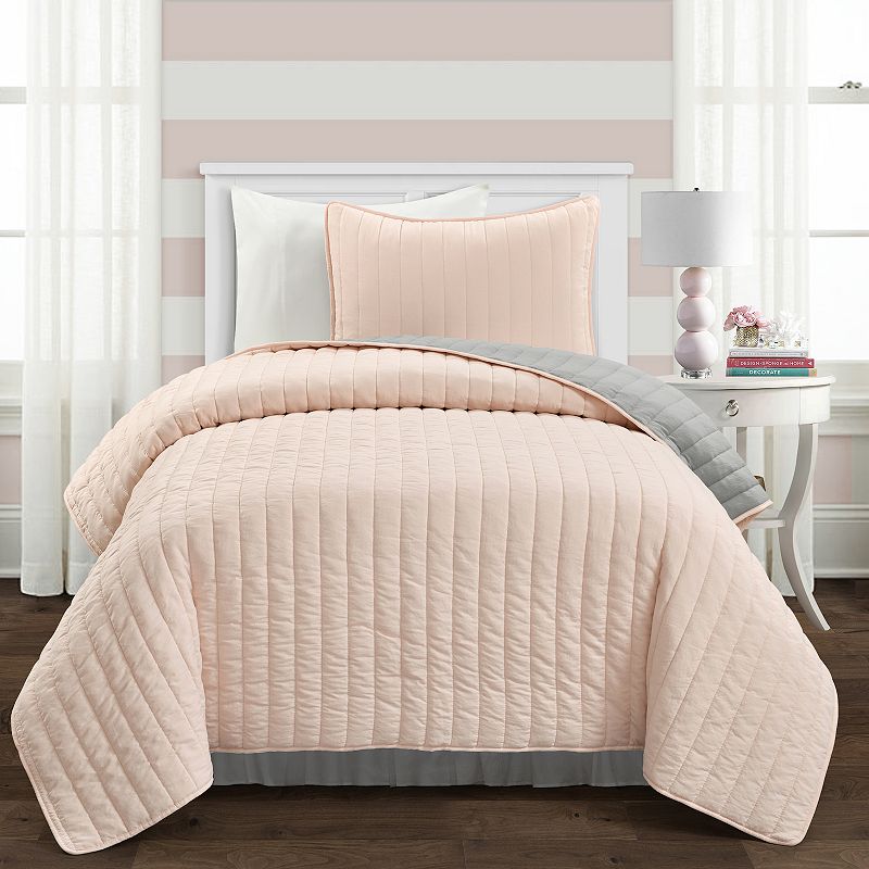 Lush Decor Soft Stripe All Season Quilt Set