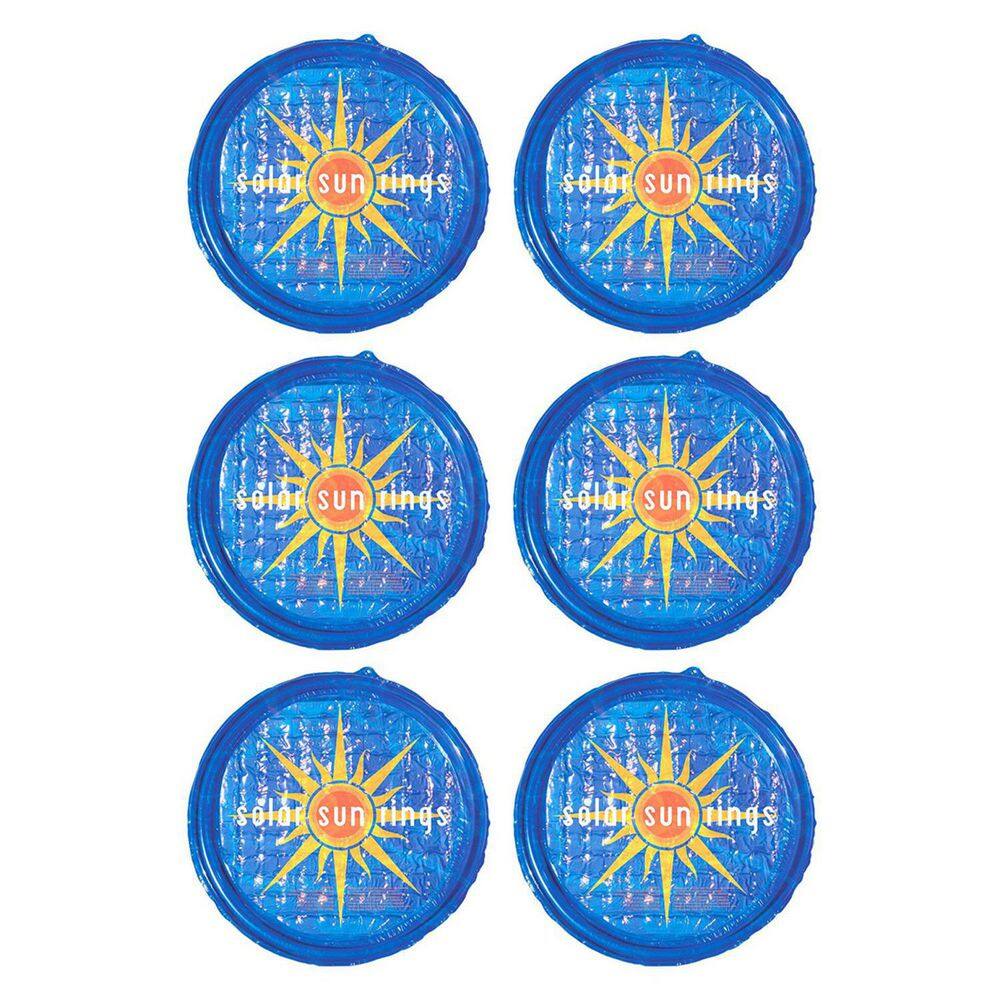 SOLAR SUN RINGS UV Resistant Pool Spa Heater Circular Solar Cover Blue (6 Pack) 6 x SSR-SB-02