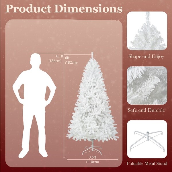 Artificial Christmas Trees With Foldable Metal Stand (6 / 7.5 / 9 ft.)