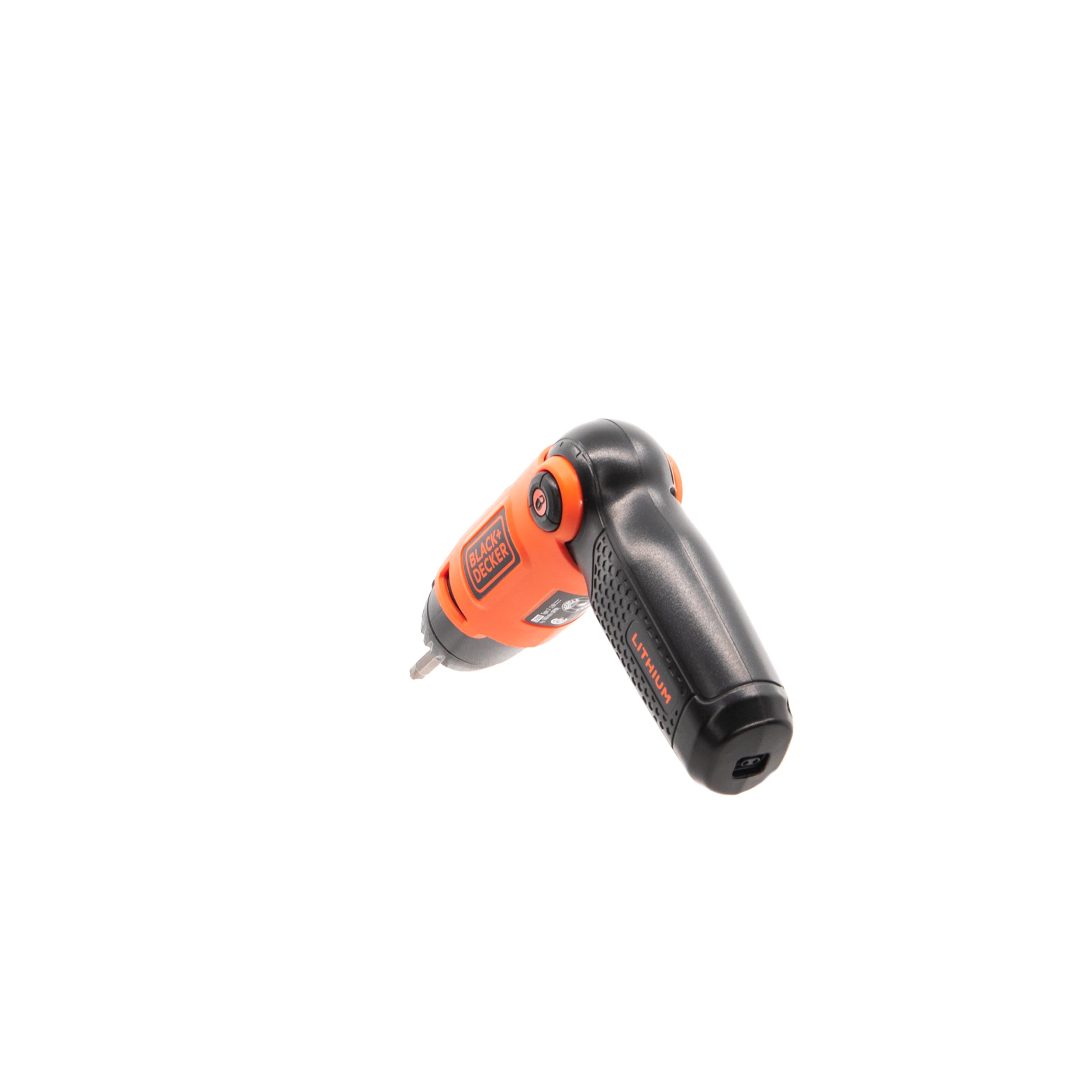 Cordless Screwdriver with Pivoting Handle, USB Charger and 2 Hex Shank Bits