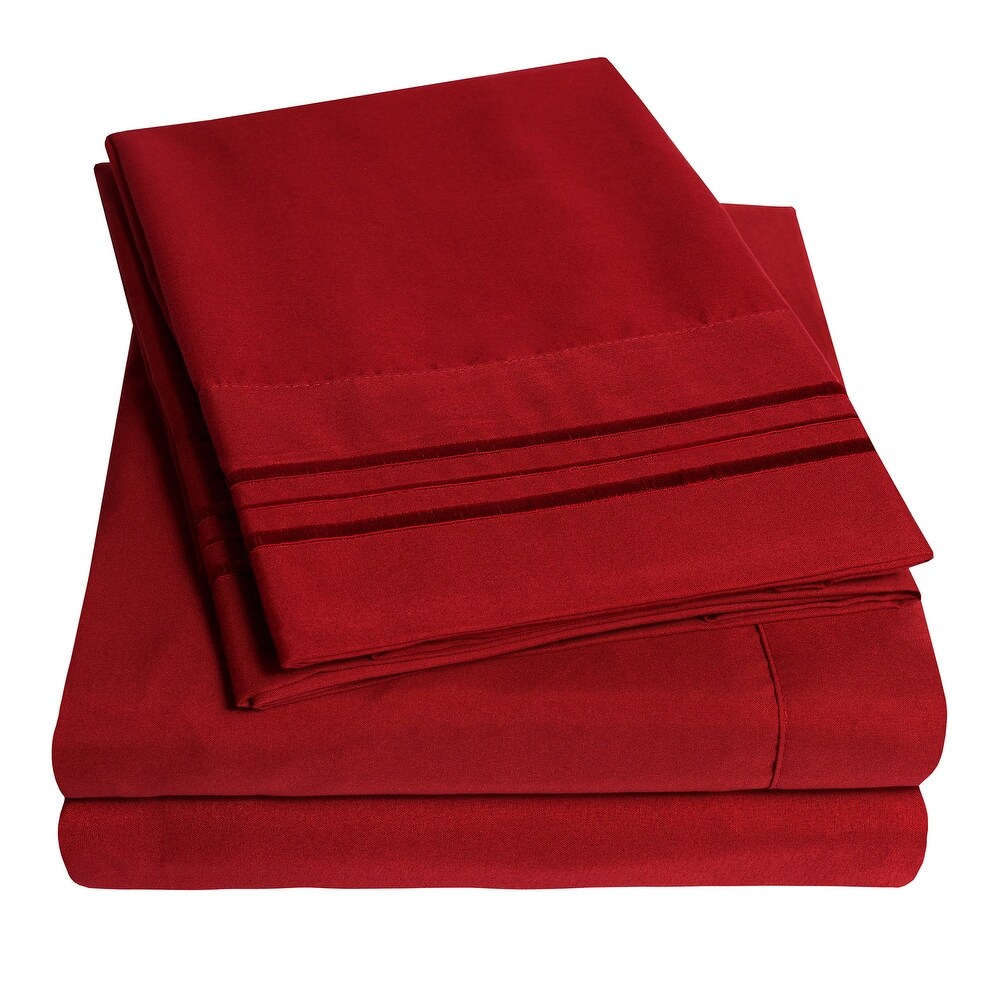 Incredibly Soft 4 piece Deep Pocket Bed Sheet Set in 4 Colors