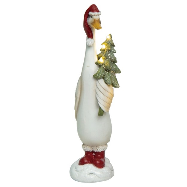 Transpac Resin 10 25 In Multicolored Christmas Light Up Duck Figurine