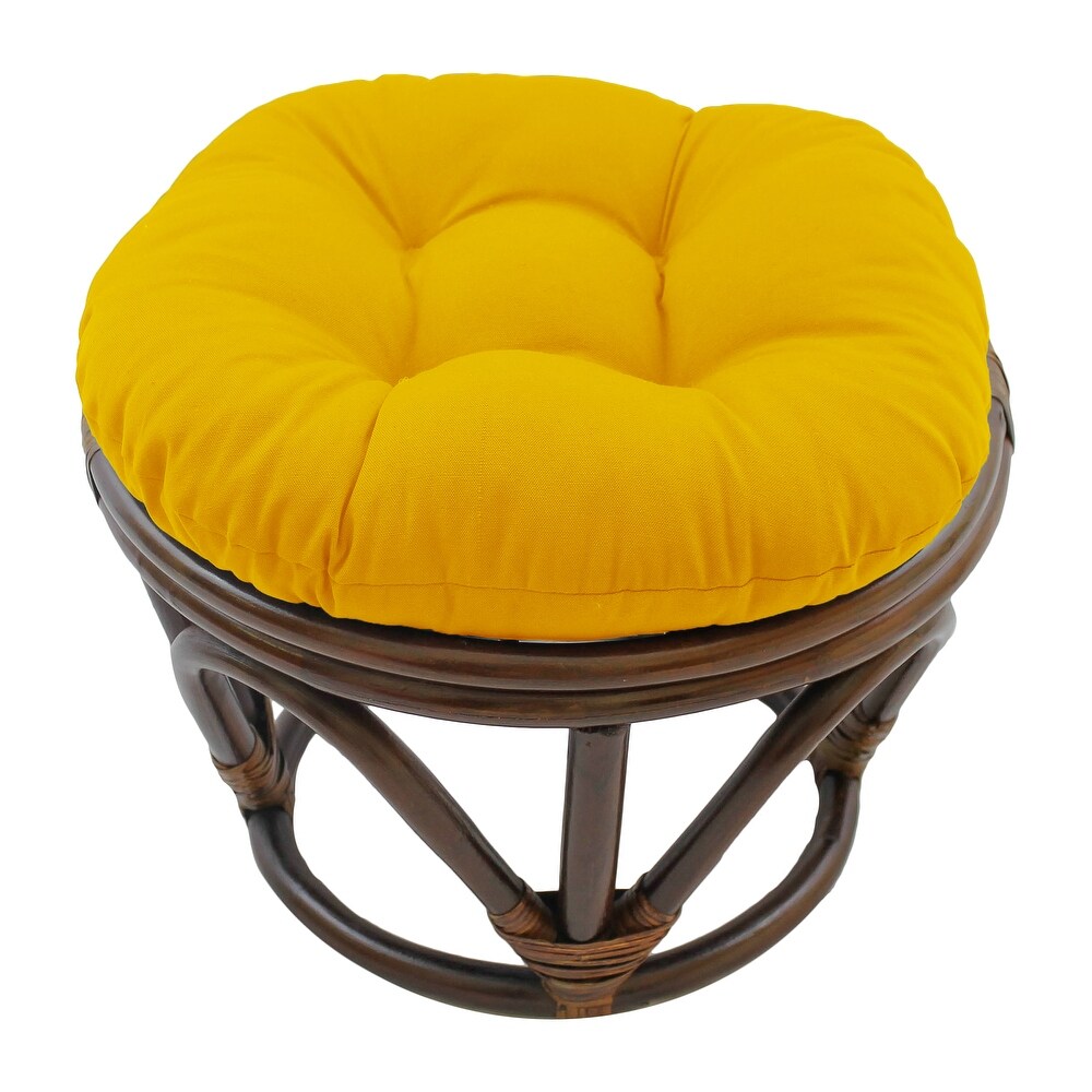 18 inch Round Twill Footstool/Ottoman Cushion (Cushion Only)   18 x 18