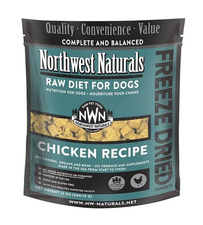 Northwest Naturals Chicken Nuggets Grain Free Raw Freeze Dried Dog Foo